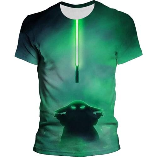 Baby Yoda Kids Clothes Boys T Shirt Mandalorian 3D Print O Neck Short-sleeved Mens Woman T-shirt Top Summer Tee Shirt New Tops