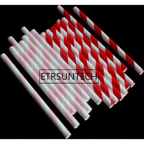 Stripe Paper Straw For Children Wedding Birthday Party Drinking Straws Thick Straws for Milkshakes Juice Drinks