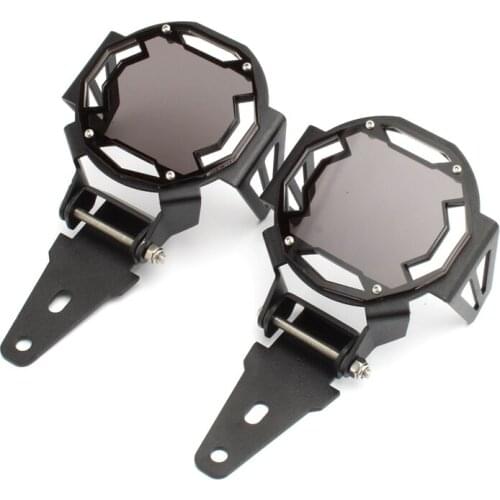 DHBH-for R1200GS F800GS R1250GS F850GS F750GS ADV Motorcycle Flipable Fog Light Protector Guard Lamp Cover,Black+Gray