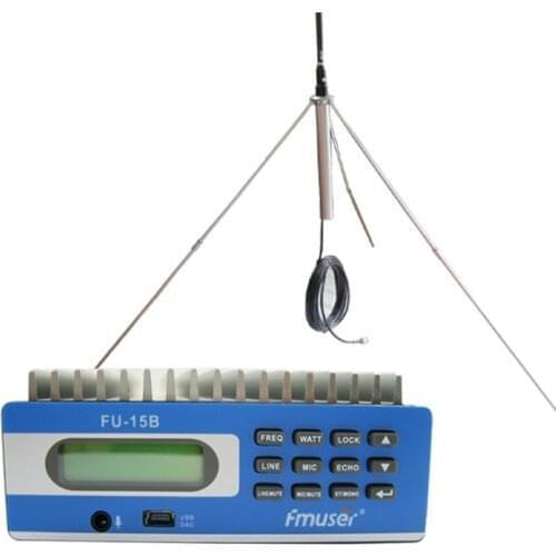 FU-15B CZE-15B 0W-15W PREMIUM Professional PC Control FM radio station +GP100 antenna +power supply+ audio cable