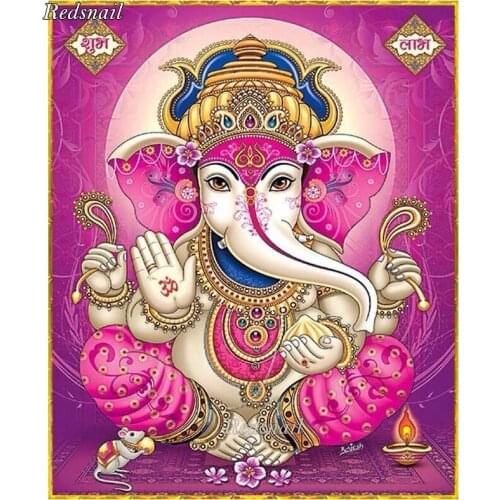 Ganesha 5d diy diamond embroidery new picture diamond painting full square for Indian religion decor puzzles 3d art EE1271