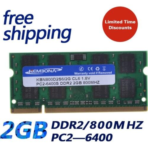 KEMBONA DDR2 notebook laptop DDR2 2GB ram with brand and original chips 200pin 1.8V 16chips