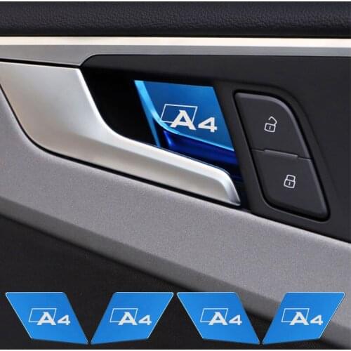 Car Door Bowl Handle Cover Trim Interior Stickers Case For AUDI A4L sline A5 S4 2017-2019 Car Styling Accessories