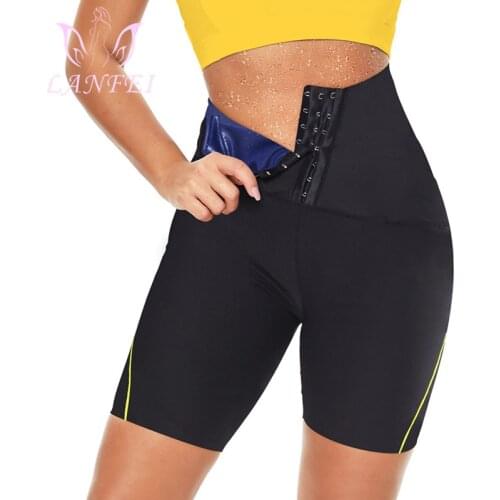 LANFEI Sauna Leg Shaper Pants Women Legging Shapers Capris Running Slimming Gym Capris Workout Hot Sweat Waist Trainer Trousers