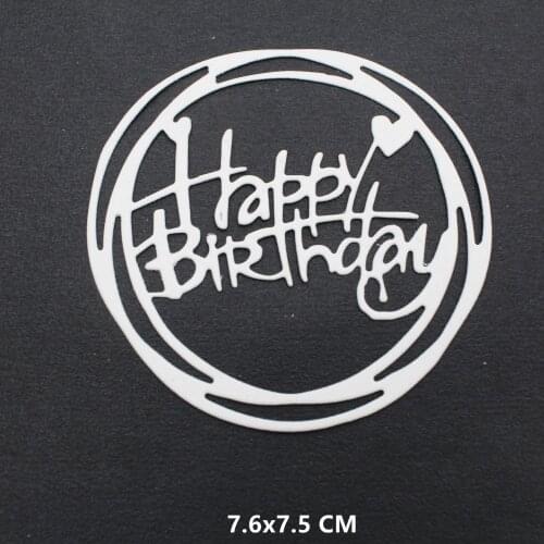 2021 Birthday Metal Cutting Dies DIY Scrapbooking Paper Photo Album Crafts Knife Mould Cards Embossing Mold Stencils for Decor