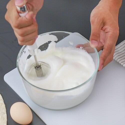 Mini Hand-held Push-type Semi-automatic Whisk for Cream Whipping Kitchen Baking Tools