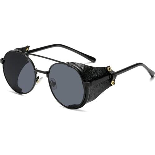 Fashion Steampunk Sunglasses Brand Design Metal Round Sunglass Men Women Vintage Punk Sun glasses UV400 Shades Oculos de sol