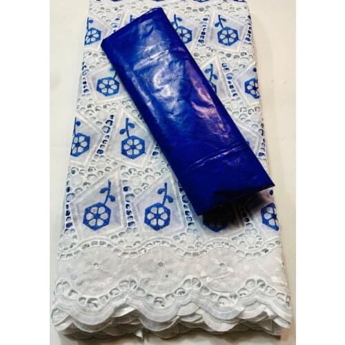 Latest African Dry Lace Fabric Swiss voile With Diamond Embroidery French Bazin Laces Fabrics 2.5+2.5Yards/Lot For Dress VKM102