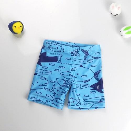 Boy Swim Trunks 2019 fish-printed Kids Boys' Beach Sport Swimming Trunks Child Beach Shorts Sports Swimsuit Swimwear