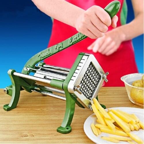 Stainless steel home use manual french fries cutter potato, potato chips strip cutting machine hand press fruit vegetable slicer