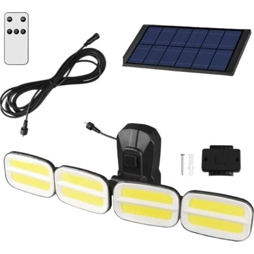 Waterproof Solar Light Outdoors 200LED/240COB Four Head Wide Angle Lighting Motion Sensor Solar Lamp Garden Floodlight Wall Lamp