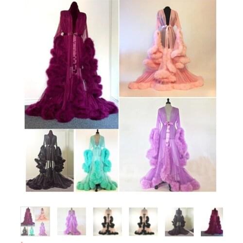 Kayotuas Women Dress Fashion Gown Mesh Fur Sleepwear Nightdress Nightgrown Sexy Lace Homewear Clothes Hot Nightwear