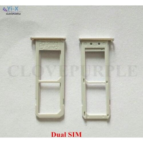 10PCS/Lot Dual Micro SIM Card Tray Slot Holder Adapters for Samsung Galaxy S6 Edge+ S6 Edge Plus G928 Repair Parts