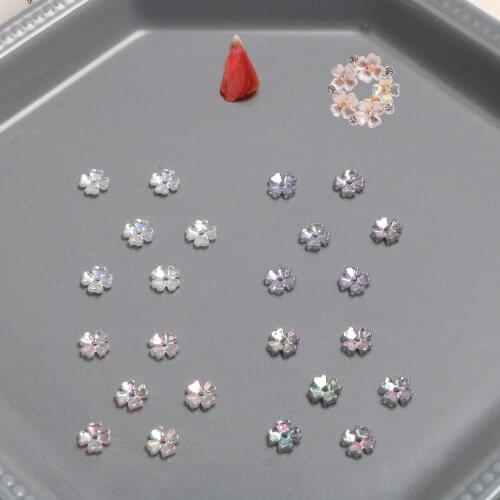 10 Symphony Mini Imitation Shell Four Petals Small Flowers DIY Handmade Jewelry Earrings Nail Accessories Material