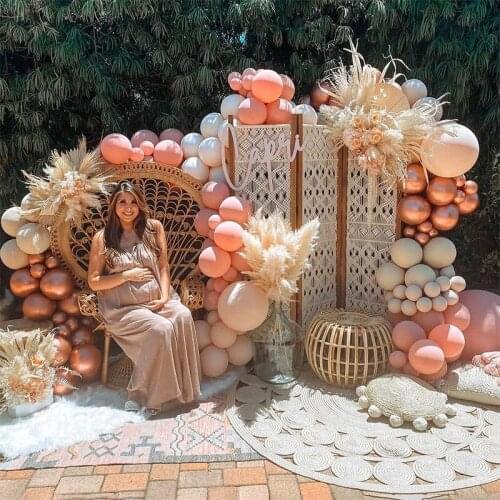 145pc Birthday Wedding Balloon Set Retro Red DIY Arch Garland Kit For Engagement Latex Metallic Chrome Baloon Globos Supplies