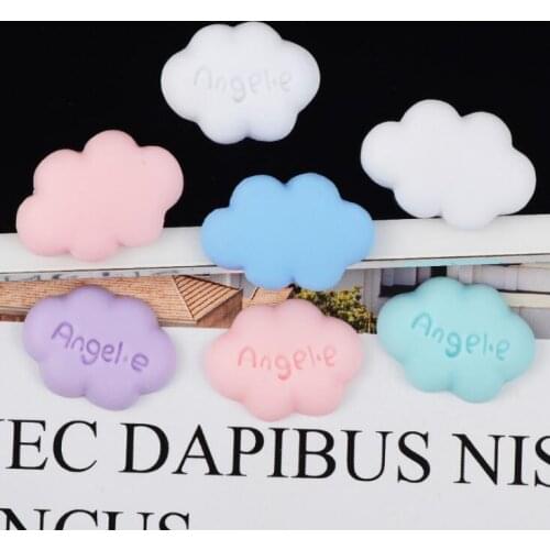 20pcs/lot Kawaii Flatback DIY Cloud Resin Cabochons Flat Back Scrapbooking Embellishment Decoration For Hair Bow Centers