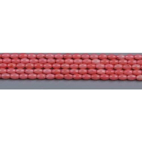 4*6mm Pink Loose Bead Strands Rice Shape Coral Bead