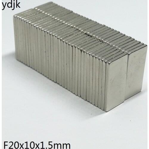 50 100pcs/lot N35 Rectangular magnet 20x10x1.5 Super Strong Neodymium Cuboid magnet 20*10*1.5 NdFeB magnet 20 x 10 x 1.5