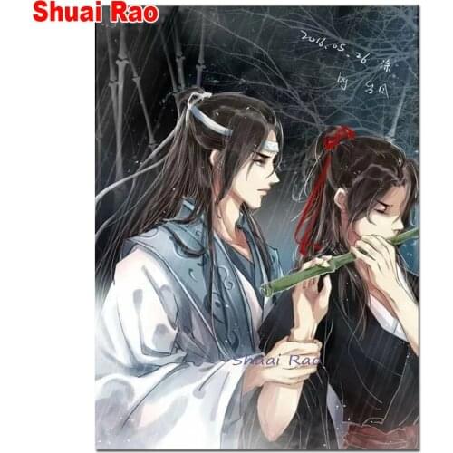 5d diamond painting mo dao zu shi Anime boy diy full square drill diamond embroidery round diamond mosaic japanese cartoon