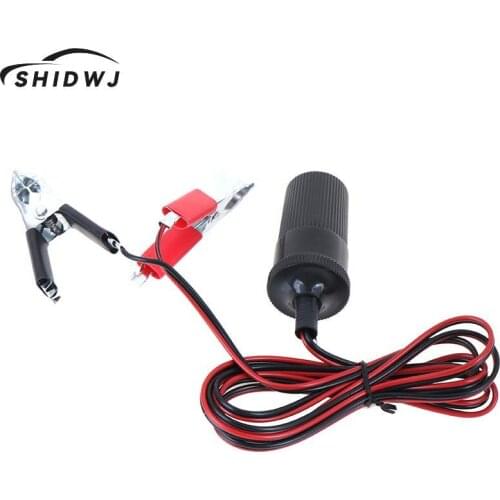 Car Cigarette Lighter Power Socket AdapterBattery to Terminal Clip-on Car Emergency Batery Line Cigarette Light Power 12V 150cm