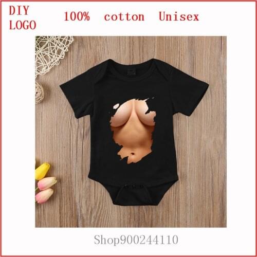 Big Boobs picture Bodysuits Baby Summer Short Sleeve Rompers New Baby Boys Girls Shower Present Casual Jumpsuit One-Pieces