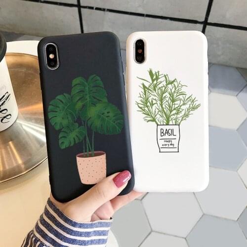 Cute Potted Flower Cactus Pineapple Case For iPhone 11 12 Pro Xs Max X XR 6 6S 7 8 Plus 5 5S Soft TPU Cover For iPhone SE2 Cases