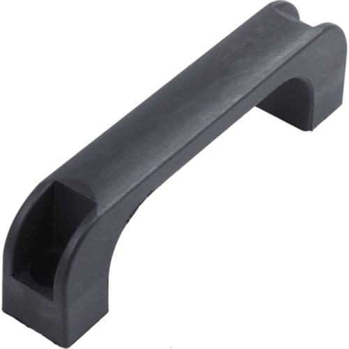 Door Cabinet Black Plastic Rectangular Pull Handle 5.2"