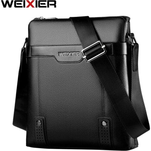 Business Mens Messenger bag Handbag Black Brown Brand Male Composite Leather bags for Men Crossbody Shoulder bag 2020 New