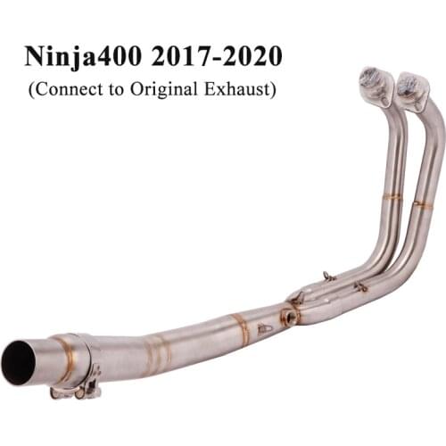 For Kawasaki Ninja400 2017-2020 Motorcycle Modified System Front Header Link Pipe to Original Exhaust