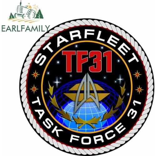 EARLFAMILY 13cm x 12.7cm for Task Force 31 Star Trek Creative Car Sticker Vinyl Decal Car Styling Suitable for VAN RV SUV Camper