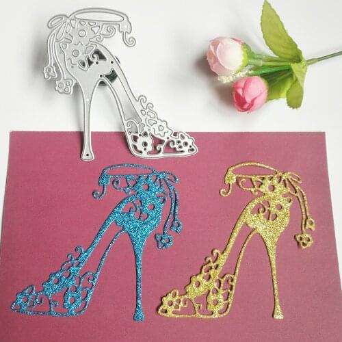 Exquisite metal cutting mold for ladies high heels, scrapbook, DIY photo album, photo frame, decorative card
