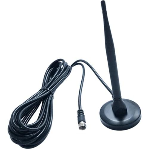 Indoor DTMB ATSC TV Antenna, VHF UHF Magnetic Base, 1.5m Cable Compatible for DVB-T2 HDTV Easy to Install