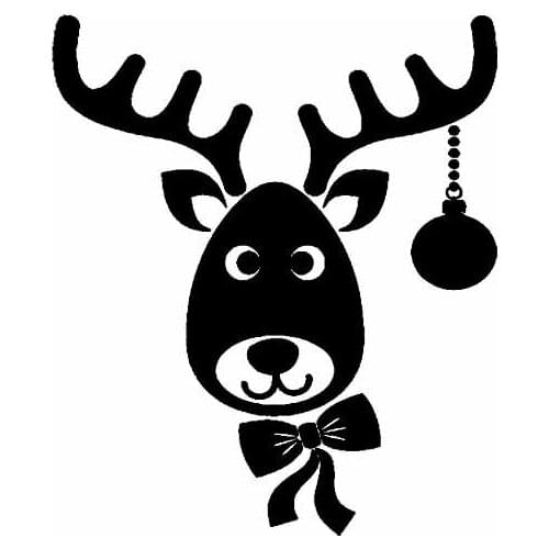 Creative Christmas Elk Animal Car Sticker PVC Personality Fashion Auto Body Window Beautiful Applique Waterproof Decoration