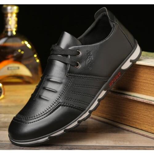Spring Autumn Wild England Mens Casual Shoes Mens Driving Shoes Soft Bottom Slip-On Loafers Flat Male Dress Office Shoes