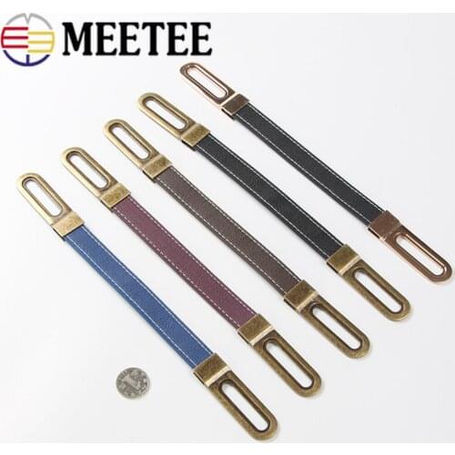Meetee 1pc/2pcs 31cm Manual Bag Handle Buckles PU Leather Handbag Strap Slider Clip Replacetment Hang Hook DIY Hardware Parts