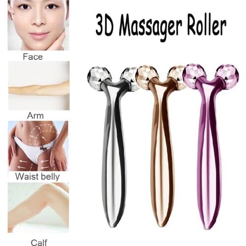 Mini Face Slimming 3D Massage Roller Thin Face Full Body Lifting Up Wrinkle Remover Facial Massage Tool Y Shape Massager