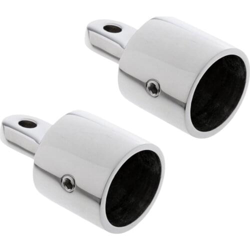Set Of 2 Eye End Cap Stainless Steel End Caps Tube End Cap For Boats Boat Hood To Mount Fitting