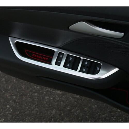Stainless steel For Chevrolet CAVALIER 2017 2018 2019 Car Door Window glass Lift Control Switch Panel Cover Trim accessories LHD