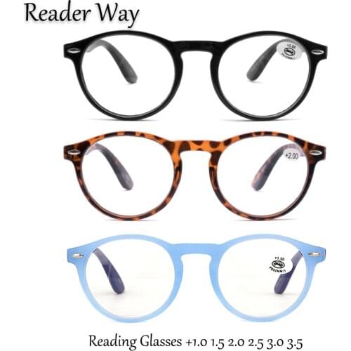 3 Pairs Pack Men Women Reading Glasses Round Frame Spring Hinge High Quality Reader Eyewear Fashion Presbyopic Eyeglasses Unisex