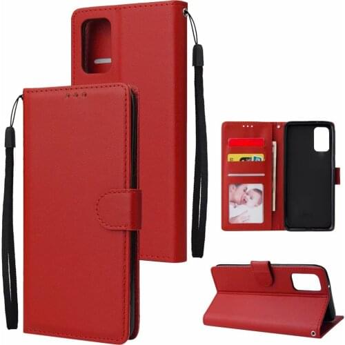 50pcs/lot Solid color Wallet PU Leather +TPU Case for Samsung S20 S20 Plus Ultra S20FE M30S A70S A50S M30 With Photo Frame Card