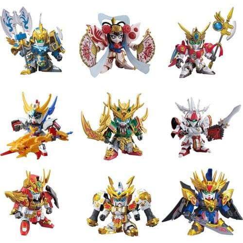 Plastic Puzzle Sousou Teni Ryofu Koumei Kanu Shibai The Three Kingdoms Gundam Anime Action Figures SD/BB Model Toys Robot