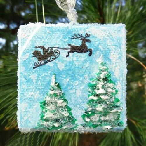 Christmas Tree Cedar Plastic Stencil For DIY Scrapbooking Decorative Embossing DIY Cards Crafts Plastic Template Drawing Sheets