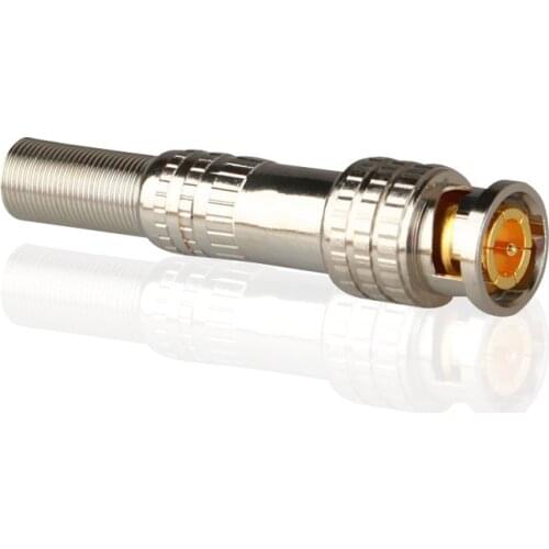 Surveillance Camera Connector BNC Head Q9 Head BNC American Gold-plated Solder-free Head BNC Connector Copper Pin Connector