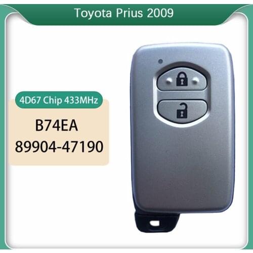 CN007169 Toyota Prius 2009+ Aftermarket 2 Button Smart Key B74EA P1 98 4D-67 Chip 433MHz F433 89904-47190 Keyless Go