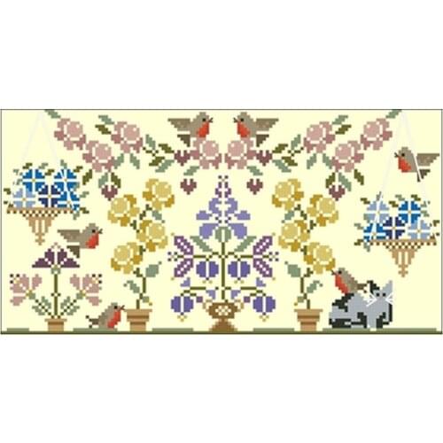 TOP Spring scene patterns Counted Cross Stitch 11CT 14CT DIY Chinese Cross Stitch Kits Embroidery Needlework Sets