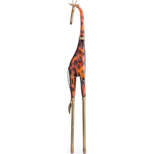 Tooarts Giraffe Ornament Iron Art Decor Handmade Craft Home and Outdoor Decoration Perfect Gift for Giraffe and Animal Lovers