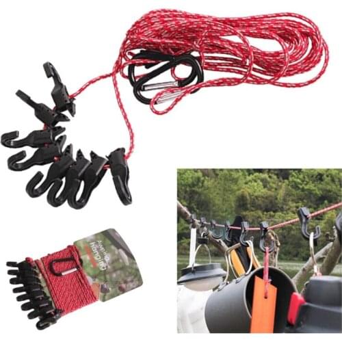 Hanging Rope Camping Anti-slip Canopy Hanging Rope Accessories 4.5m Multi-purpose Clothesline Adjustable Drying Rack Rope