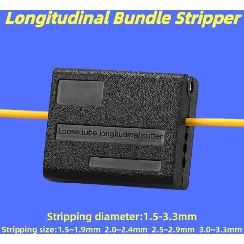 1.5-3.3mm Fiber Optical Stripper Open Cover Type Longitudinal Beam Pipe Opener Loose Tube Knife Cable Jacket Slitter FTTH Tools