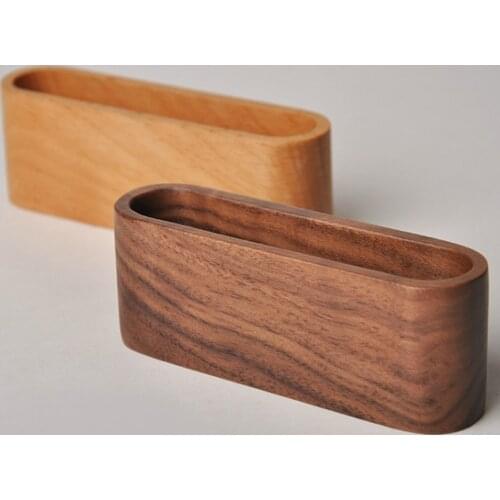 1Pc Natural Wooden Business Card Holders Note Holder Card Display Stand Desk Organizer Desktop Ornaments Office Supplies Crafts