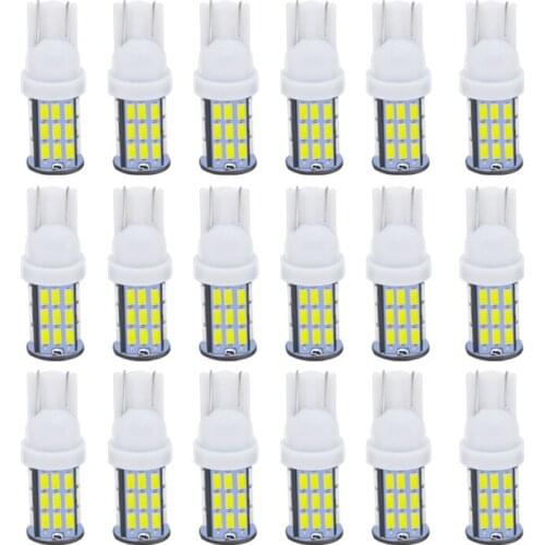 10PCS W5W T10 Super Bright Warm White LED 42SMD Car Light Wedge Lamp Bulb 12V